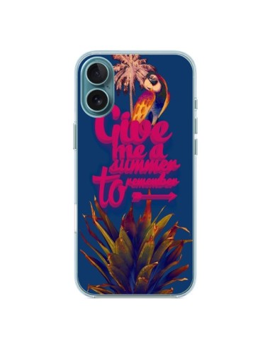 Coque iPhone 16 Plus Give me a summer to remember souvenir paysage - Eleaxart