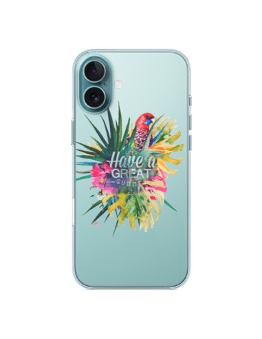 Coque iPhone 16 Plus Have a great summer Ete Perroquet Parrot - Eleaxart