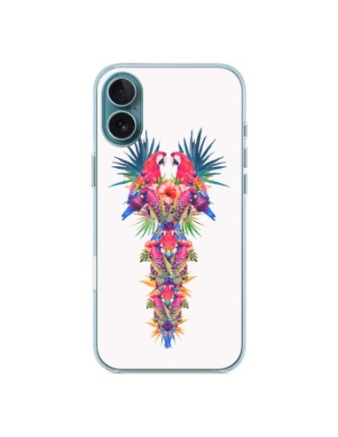 Coque iPhone 16 Plus Parrot Kingdom Royaume Perroquet - Eleaxart