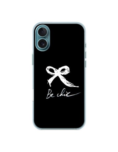 Coque iPhone 16 Plus Be Chic Noeud Papillon Blanc - Léa Clément