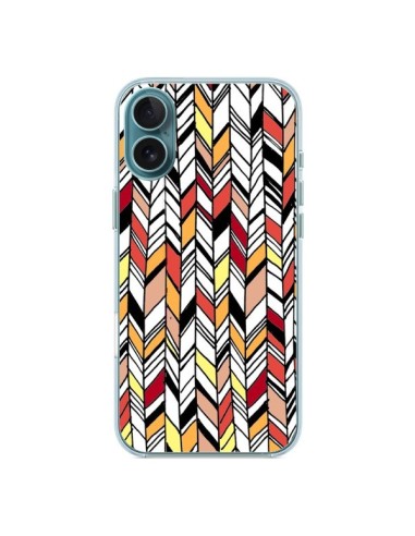 Coque iPhone 16 Plus Graphic Azteque Rouge Orange - Léa Clément