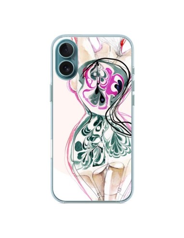 Coque iPhone 16 Plus Femme en fleurs - Elisaveta Stoilova