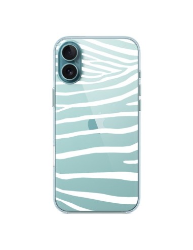 Coque iPhone 16 Plus Zebre Zebra Blanc Transparente - Project M