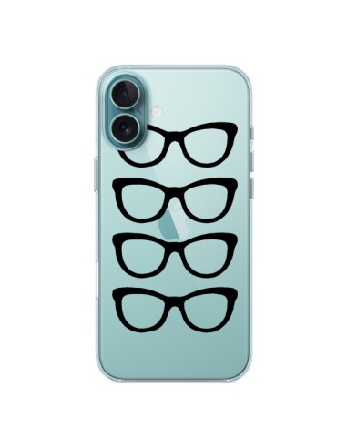 Coque iPhone 16 Plus Sunglasses Lunettes Soleil Noir Transparente - Project M