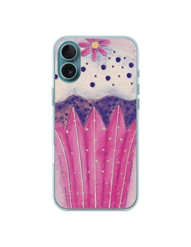 Coque iPhone 16 Plus Cupcake Rose - Irene Sneddon