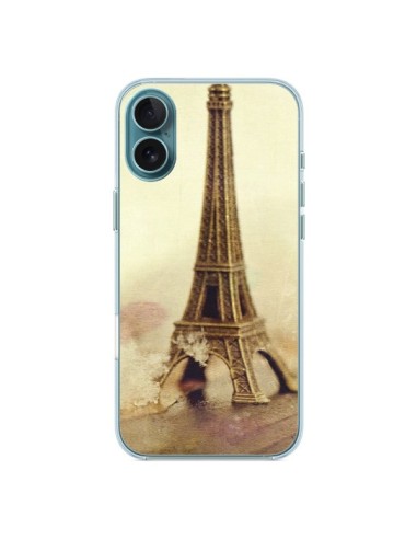 Coque iPhone 16 Plus Tour Eiffel Vintage - Irene Sneddon