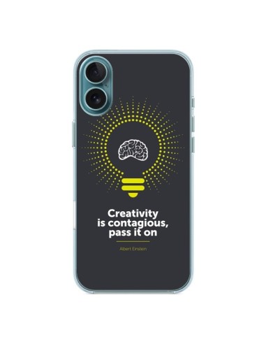 Coque iPhone 16 Plus Creativity is contagious, Einstein - Shop Gasoline