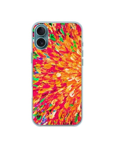 Cover iPhone 16 Plus Fiori Arancioni Neon Splash - Ebi Emporium