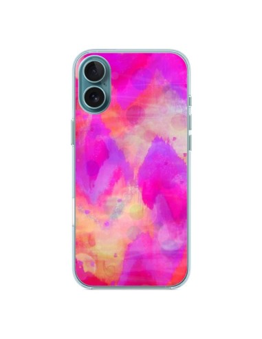 Coque iPhone 16 Plus Coeur Tribal Rose - Ebi Emporium