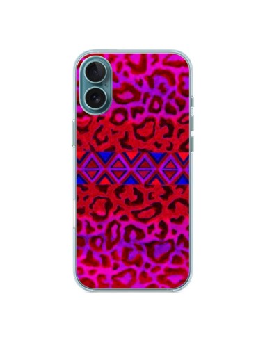 Coque iPhone 16 Plus Tribal Leopard Rouge - Ebi Emporium