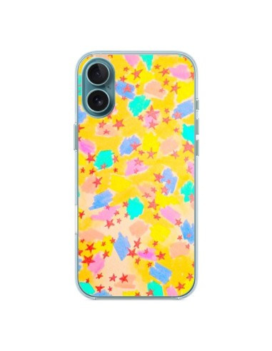 Coque iPhone 16 Plus Stars Etoiles Jaunes - Ebi Emporium