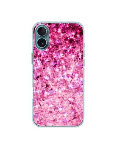 Coque iPhone 16 Plus Romance Me Paillettes Roses - Ebi Emporium