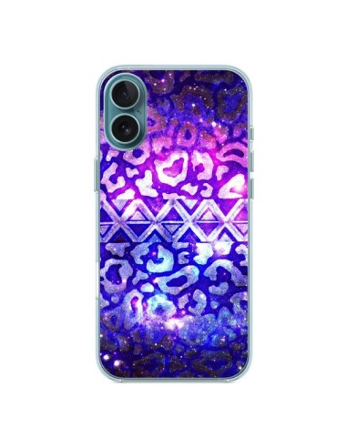 Coque iPhone 16 Plus Tribal Leopard Galaxy - Ebi Emporium