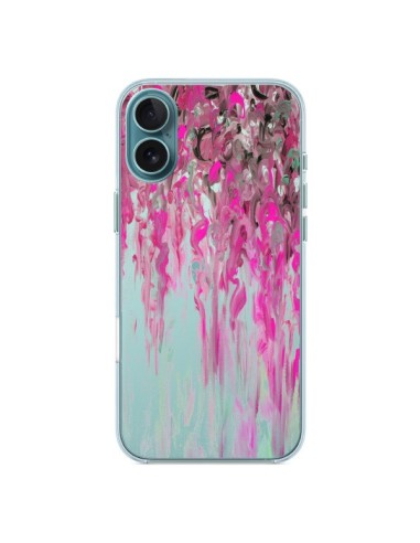 Coque iPhone 16 Plus Tempête Rose Transparente - Ebi Emporium