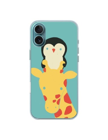 Coque iPhone 16 Plus Girafe Pingouin Meilleure Vue Better View - Jay Fleck