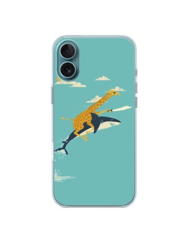 Coque iPhone 16 Plus Girafe Epee Requin Volant - Jay Fleck