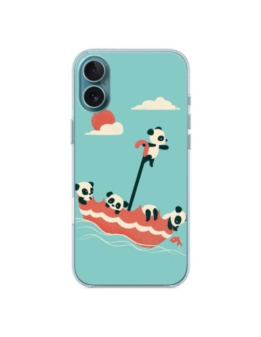 Coque iPhone 16 Plus Parapluie Flottant Panda - Jay Fleck