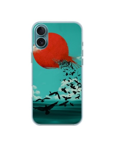 Coque iPhone 16 Plus Soleil Oiseaux Mer - Jay Fleck