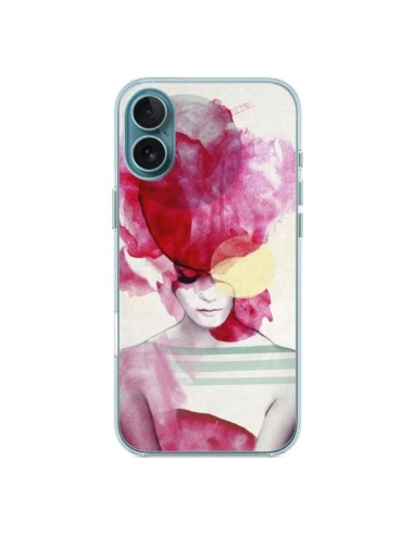 Coque iPhone 16 Plus Bright Pink Portrait Femme - Jenny Liz Rome