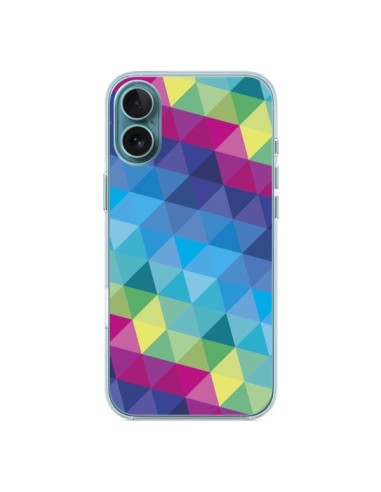 Coque iPhone 16 Plus Azteque Gheo Bleu - Javier Martinez