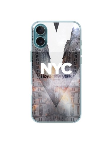 Coque iPhone 16 Plus I Love New York City Orange - Javier Martinez