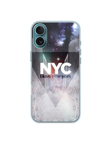 Coque iPhone 16 Plus I Love New York City Bleu - Javier Martinez