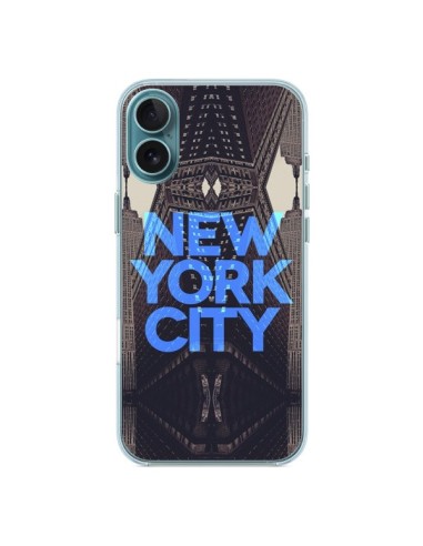 Coque iPhone 16 Plus New York City Bleu - Javier Martinez