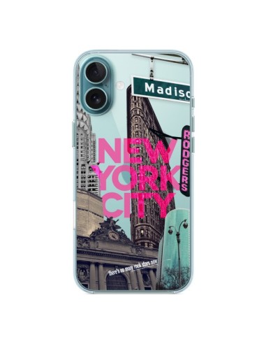 Coque iPhone 16 Plus New Yorck City NYC Transparente - Javier Martinez