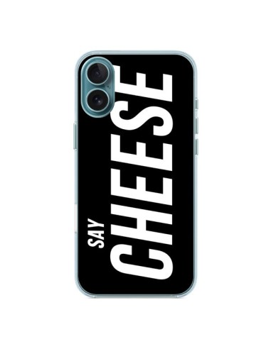 Coque iPhone 16 Plus Say Cheese Smile Noir - Jonathan Perez