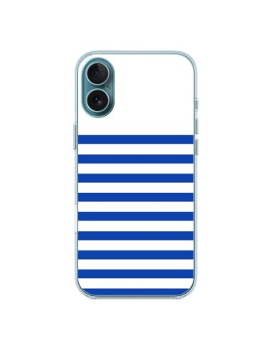 Coque iPhone 16 Plus Mariniere Bleu - Jonathan Perez