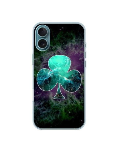 Coque iPhone 16 Plus Nebula Club Trèfle Galaxie - Jonathan Perez