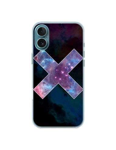 Coque iPhone 16 Plus Nebula Cross Croix Galaxie - Jonathan Perez