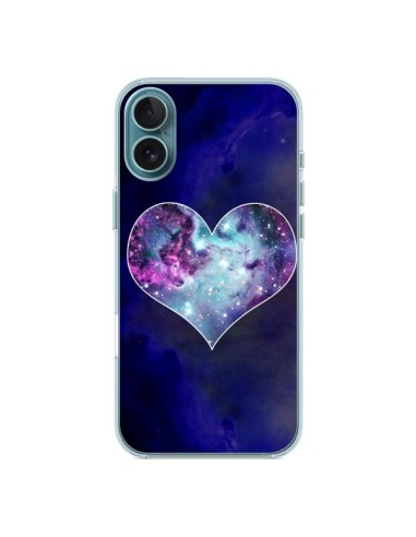 Coque iPhone 16 Plus Nebula Heart Coeur Galaxie - Jonathan Perez