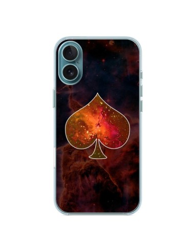 Coque iPhone 16 Plus Nebula Spade Pique Galaxie - Jonathan Perez