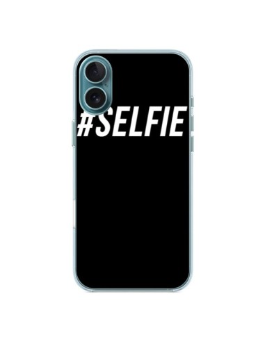 Coque iPhone 16 Plus Hashtag Selfie Blanc Vertical - Jonathan Perez