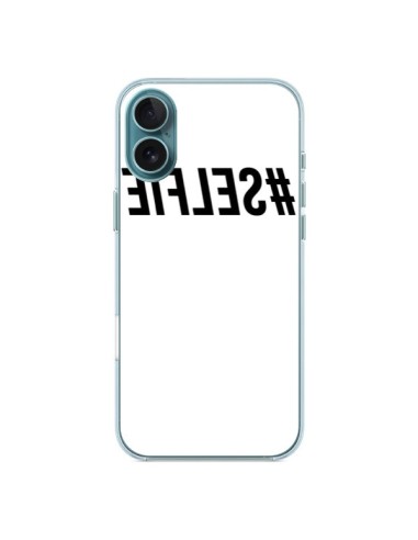 Coque iPhone 16 Plus Hashtag Selfie Noir Inversé - Jonathan Perez