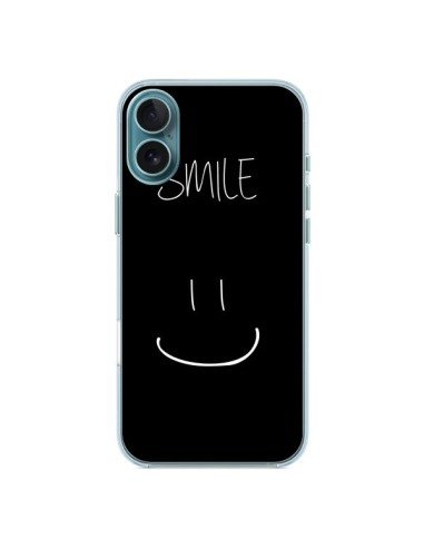 Coque iPhone 16 Plus Smile Souriez Noir - Jonathan Perez