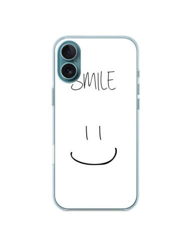 Coque iPhone 16 Plus Smile Souriez en Blanc - Jonathan Perez