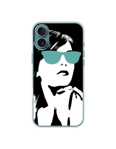 Cover iPhone 16 Plus Fille Lunettes Blues - Jonathan Perez