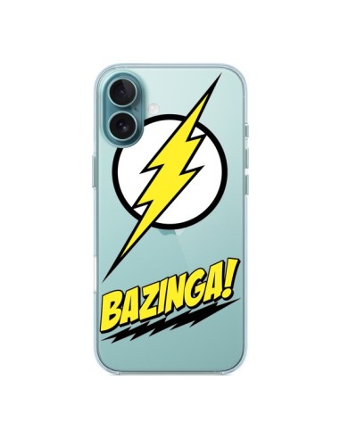 Coque iPhone 16 Plus Bazinga Sheldon The Big Bang Thoery Transparente - Jonathan Perez