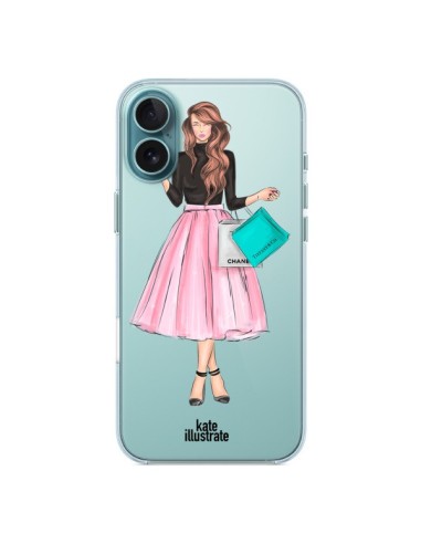 Coque iPhone 16 Plus Shopping Time Transparente - kateillustrate