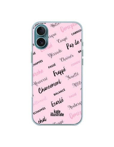 Coque iPhone 16 Plus Ballerina Ballerine Mots - kateillustrate