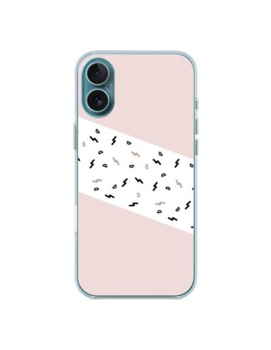 Coque iPhone 16 Plus Festive Pattern Rose - Koura-Rosy Kane