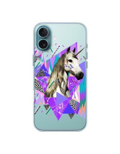 Cover iPhone 16 Plus Unicorno Azteco Trasparente - Kris Tate