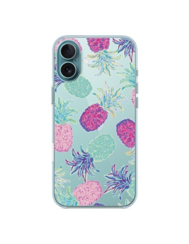 Coque iPhone 16 Plus Ananas Pineapple Fruit Ete Summer Transparente - Lisa Argyropoulos