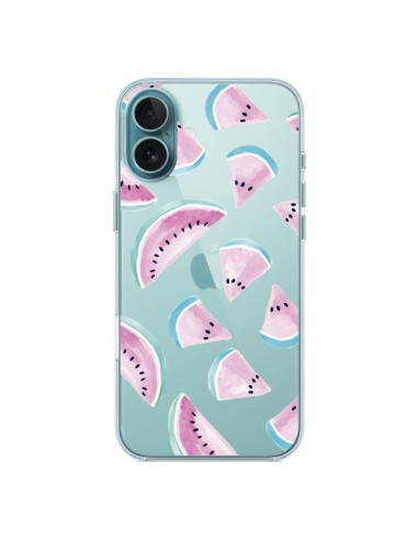 Coque iPhone 16 Plus Pasteque Watermelon Fruit Ete Summer Transparente - Lisa Argyropoulos