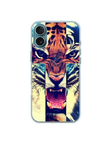 Coque iPhone 16 Plus Tigre Swag Croix Roar Tiger - Laetitia