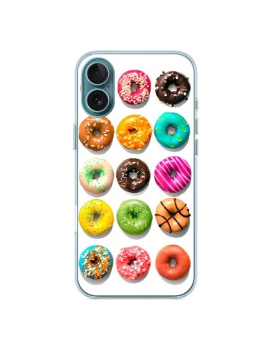 Coque iPhone 16 Plus Donuts Multicolore Chocolat Vanille - Laetitia