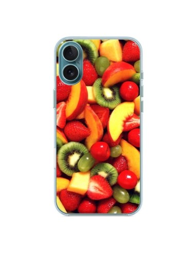 Coque iPhone 16 Plus Fruit Kiwi Fraise - Laetitia