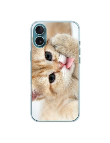 Coque iPhone 16 Plus Chat Cat Tongue - Laetitia